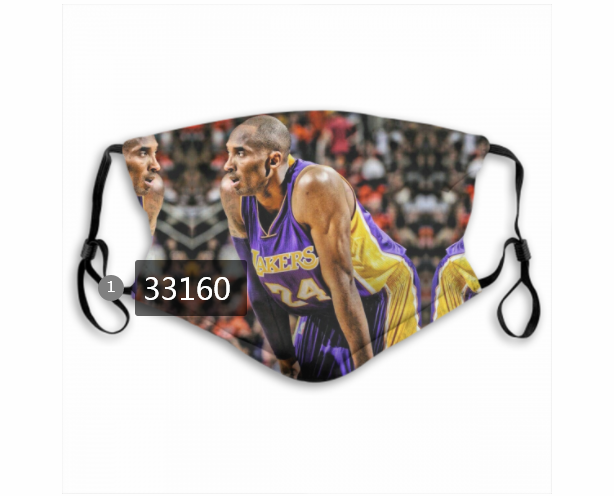 2021 NBA Los Angeles Lakers #24 kobe bryant 33160 Dust mask with filter->nba dust mask->Sports Accessory